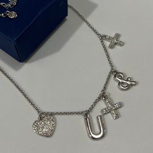 Swarovski " LOVE YOU MORE & MORE" Necklace